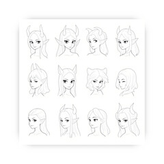 Ai genarate anime haire black and white