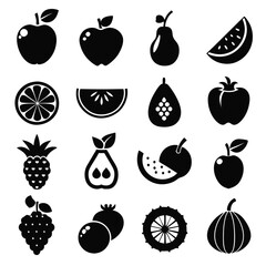 A set of fruits icon vector illustration