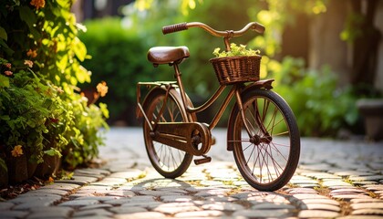 Fototapeta premium old bicycle in the street