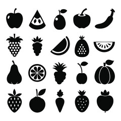 A set of fruits icon vector illustration