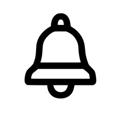 Minimalist Outline Bell Notification Alert Ringing Symbol Shape Icon
