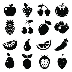 A set of fruits icon vector illustration