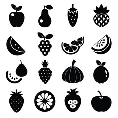 A set of fruits icon vector illustration
