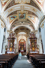 Inside the St. Lorenz church in Kempten