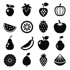 A set of fruits icon vector illustration