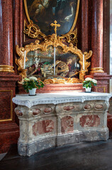 An altar in the church St. Lorenz in Kempten