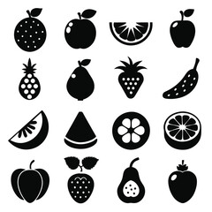 A set of fruits icon vector illustration