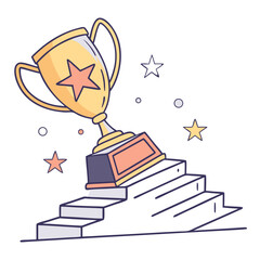 Achievement Icon Isolated Vector on White Background