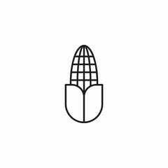 corn cob plant icon sign vector