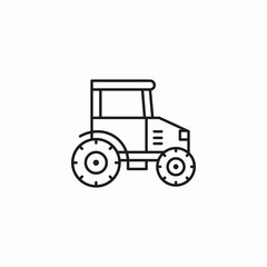 farm tractor vehicle icon sign vector