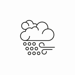 hail wind cloud icon sign vector