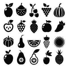 A set of fruits icon vector illustration