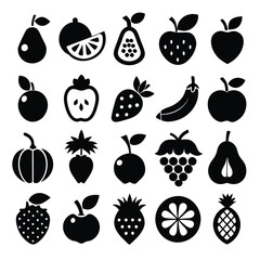 A set of fruits icon vector illustration