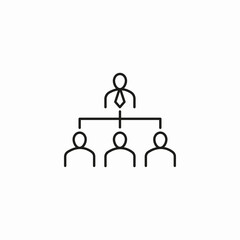 organizational chart manager icon sign vector