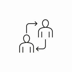 person exchange transfer icon sign vector