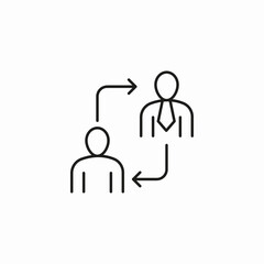 personnel exchange transfer icon sign vector
