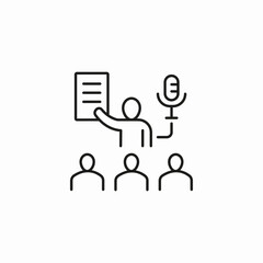 public speaking event icon sign vector