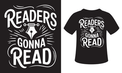 Reading Quote Typography T-Shirt Design
