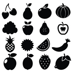 A set of fruits icon vector illustration