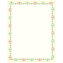 Floral frame border ornamental decorative vector