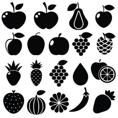 A set of fruits icon vector illustration