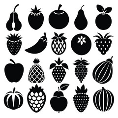 A set of fruits icon vector illustration