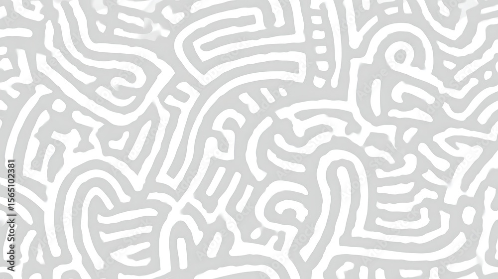 Poster intricate white lines forming a turing pattern create a mesmerizing abstract organic design on a gra