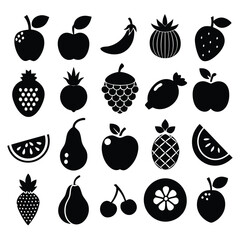 A set of fruits icon vector illustration