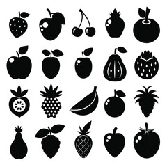 A set of fruits icon vector illustration
