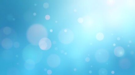 A hyper realistic illustration captures a light blue gradient with a seamless blend of icy blue and hints of white, and out-of-focus circular lens flares, emphasizing a serene and abstract ambiance.