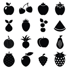 A set of fruits icon vector illustration
