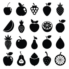 A set of fruits icon vector illustration