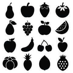A set of fruits icon vector illustration