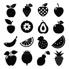 A set of fruits icon vector illustration