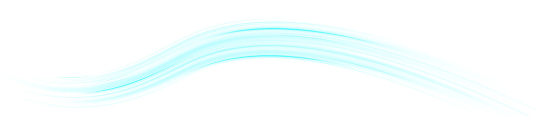 Futuristic blue laser streaks with curved motion and glowing blur effects on an abstract vector...