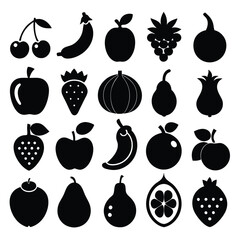 A set of fruits icon vector illustration