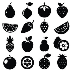 A set of fruits icon vector illustration