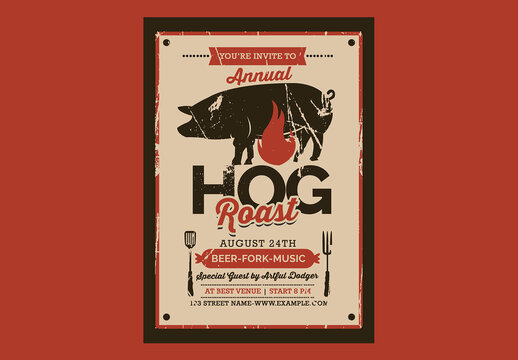 Pig Roast Event Flyer