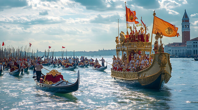 Tradition and Ceremony at Festa della Sensa in Venice, Italy
