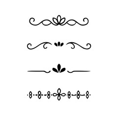 Wedding decorative elements. Divider ornament, borders, vintage line separators. Hand drawn vector illustration isolated on white background.gold ornament decorate frame border pattern Thai art
