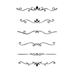 Wedding decorative elements. Divider ornament, borders, vintage line separators. Hand drawn vector illustration isolated on white background.gold ornament decorate frame border pattern Thai art
