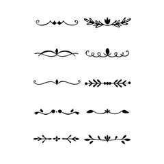 Wedding decorative elements. Divider ornament, borders, vintage line separators. Hand drawn vector illustration isolated on white background.gold ornament decorate frame border pattern Thai art
