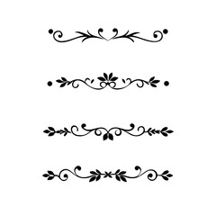 Wedding decorative elements. Divider ornament, borders, vintage line separators. Hand drawn vector illustration isolated on white background.gold ornament decorate frame border pattern Thai art
