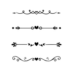 Wedding decorative elements. Divider ornament, borders, vintage line separators. Hand drawn vector illustration isolated on white background.gold ornament decorate frame border pattern Thai art
