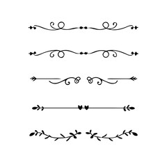 Wedding decorative elements. Divider ornament, borders, vintage line separators. Hand drawn vector illustration isolated on white background.gold ornament decorate frame border pattern Thai art
