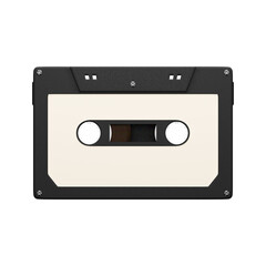 Obraz premium Isolated 3d render retro audio cassette tape with empty label