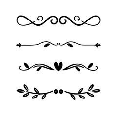 Wedding decorative elements. Divider ornament, borders, vintage line separators. Hand drawn vector illustration isolated on white background.gold ornament decorate frame border pattern Thai art
