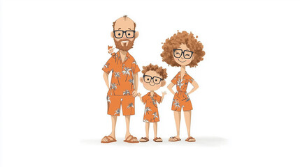 A family on vacation