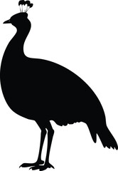 Majestic Shoebill Stork Silhouette Birds Vector EPS Illustration, Flying Bird Silhouette, Vector Illustration of a Bird in Flight