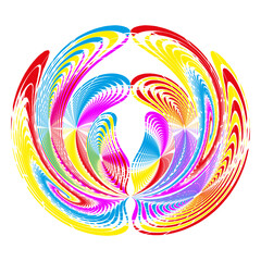 Multicolor swirl collection. Rainbow spiral vector. Vibrant rotation patterns. Dynamic whirl graphics.